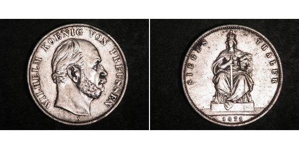 1 Thaler Königreich Preußen (1701-1918) Silber Wilhelm I, German Emperor (1797-1888)