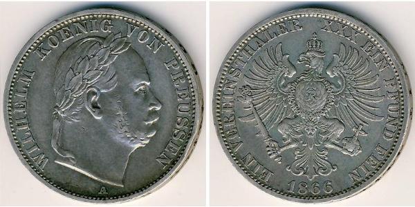 1 Thaler Königreich Preußen (1701-1918) Silber Wilhelm I, German Emperor (1797-1888)
