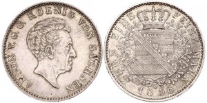 1 Thaler Königreich Sachsen (1806 - 1918) Silber 