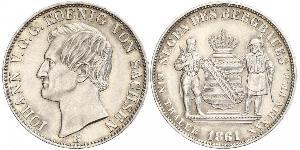 1 Thaler Königreich Sachsen (1806 - 1918) Silber Johann (Sachsen)