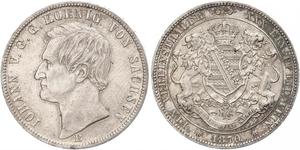 1 Thaler Königreich Sachsen (1806 - 1918) Silber Johann (Sachsen)