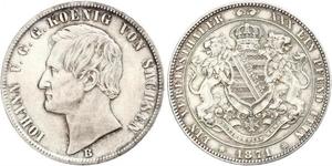 1 Thaler Königreich Sachsen (1806 - 1918) Silber Johann (Sachsen)