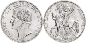 1 Thaler Königreich Sachsen (1806 - 1918) Silber Johann (Sachsen)