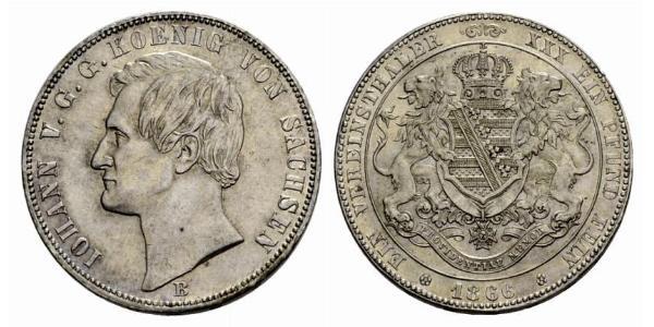 1 Thaler Königreich Sachsen (1806 - 1918) Silber Johann (Sachsen)