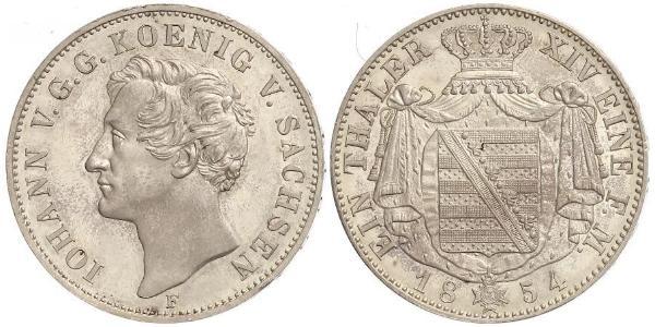 1 Thaler Königreich Sachsen (1806 - 1918) Silber Johann (Sachsen)