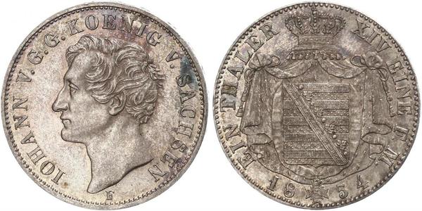 1 Thaler Königreich Sachsen (1806 - 1918) Silber Johann (Sachsen)