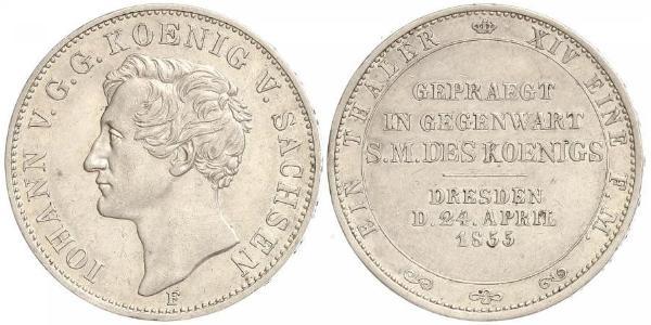 1 Thaler Königreich Sachsen (1806 - 1918) Silber Johann (Sachsen)