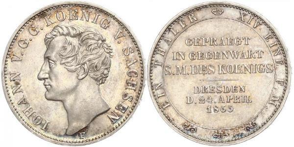 1 Thaler Königreich Sachsen (1806 - 1918) Silber Johann (Sachsen)