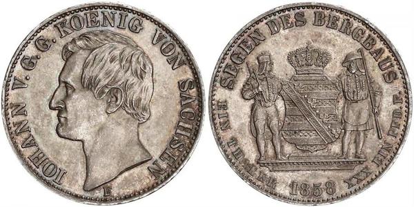 1 Thaler Königreich Sachsen (1806 - 1918) Silber Johann (Sachsen)