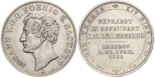 1 Thaler Königreich Sachsen (1806 - 1918) Silber Johann (Sachsen)