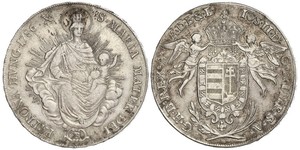 1 Thaler Königreich Ungarn (1000-1918) Silber Joseph II, Holy Roman Emperor  (1741 - 1790)