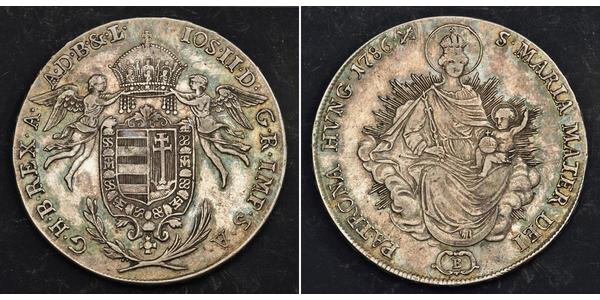 1 Thaler Königreich Ungarn (1000-1918) Silber Joseph II, Holy Roman Emperor  (1741 - 1790)