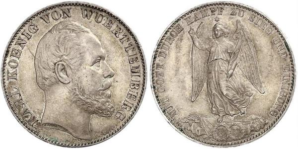 1 Thaler Königreich Württemberg (1806-1918) Silber Karl (Württemberg)