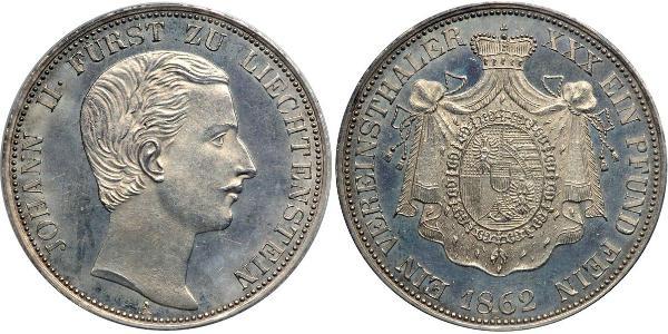 1 Thaler Liechtenstein Silber Johann II, Prince of Liechtenstein (1840-1929)