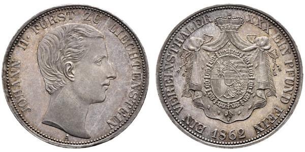 1 Thaler Liechtenstein Silber Johann II, Prince of Liechtenstein (1840-1929)