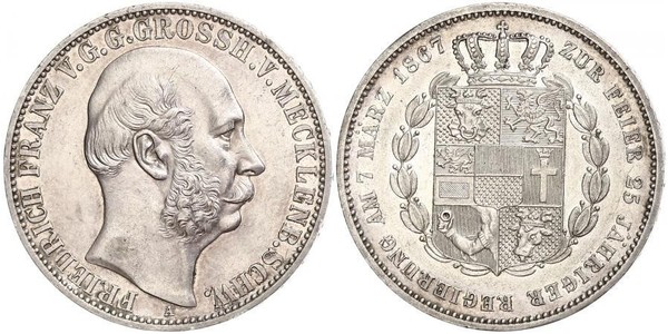 1 Thaler Mecklenburg-Schwerin (1352-1918) Silber Friedrich Franz II. (Mecklenburg)