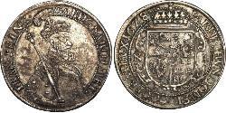 1 Thaler Principality of Transylvania (1571-1711) Silber Gábor Bethlen (1580-1629)