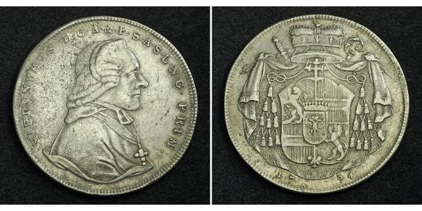 1 Thaler Salzburg Silber Hieronymus von Colloredo (1732 - 1812)