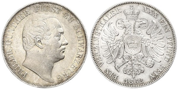 1 Thaler States of Germany Silber 