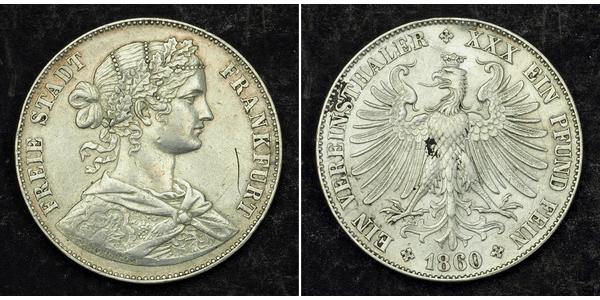 1 Thaler States of Germany / Deutschland Silber 