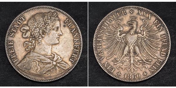 1 Thaler States of Germany / Deutschland Silber 