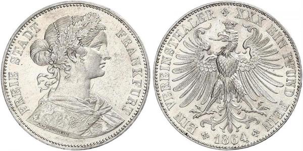 1 Thaler States of Germany / Deutschland Silber 