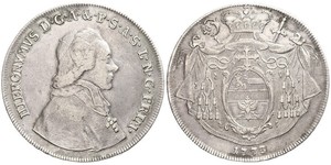 1 Thaler Österreich / Salzburg Silber Hieronymus von Colloredo (1732 - 1812)