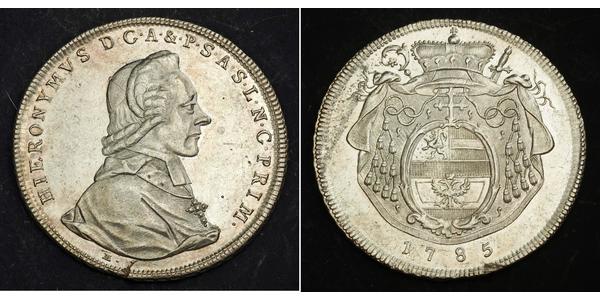 1 Thaler Österreich / Salzburg Silber Hieronymus von Colloredo (1732 - 1812)