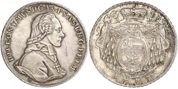 1 Thaler Österreich / Salzburg Silber Hieronymus von Colloredo (1732 - 1812)
