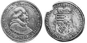 1 Thaler Alsace Silver Leopold V, Archduke of Austria (1586 – 1632)