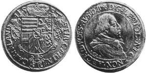 1 Thaler Alsace Silver Leopold V, Archduke of Austria (1586 – 1632)