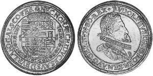 1 Thaler Alsace Silver Rudolf II, Holy Roman Emperor (1552 - 1612)