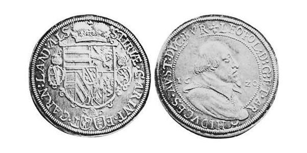 1 Thaler Alsace Silver Leopold V, Archduke of Austria (1586 – 1632)