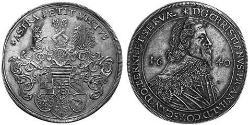 1 Thaler Anhalt-Bernburg (1603 - 1863) Silver Christian II, Prince of Anhalt-Bernburg (1599 – 1656)