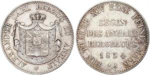 1 Thaler Anhalt-Bernburg (1603 - 1863) Silver Alexius Frederick Christian, Duke of Anhalt-Bernburg (1767 – 1834)