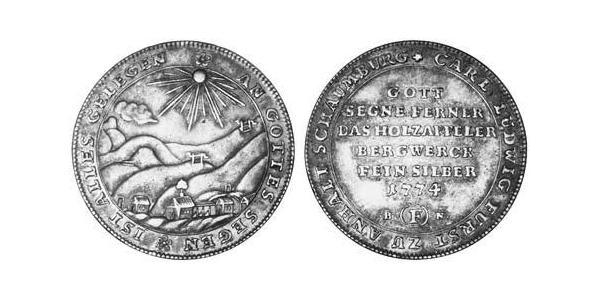 1 Thaler Anhalt-Bernburg-Schaumburg-Hoym (1718 - 1812) Silver Charles Louis, Prince of Anhalt-Bernburg-Schaumburg-Hoym (1723 – 1806)