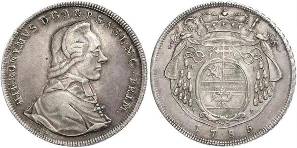 1 Thaler Austria  / Salzburg Silver Count Hieronymus von Colloredo (1732 - 1812)