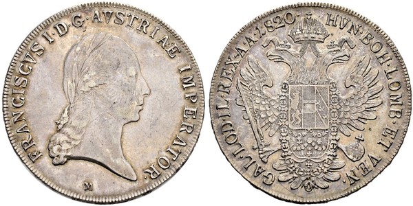 1 Thaler Austrian Empire (1804-1867) Silver Francis II, Holy Roman Emperor (1768 - 1835)