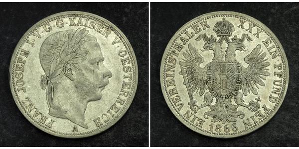1 Thaler Austrian Empire (1804-1867) Silver Franz Joseph I (1830 - 1916)