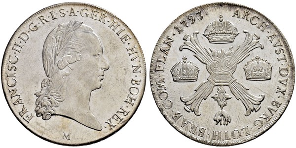 1 Thaler Austrian Empire (1804-1867) Silver Francis II, Holy Roman Emperor (1768 - 1835)