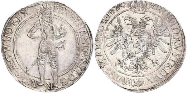 1 Thaler Bohemia Silver Ferdinand II, Holy Roman Emperor  (1578 -1637)