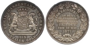 1 Thaler Bremen (state) Silver 