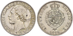 1 Thaler Duchy of Mecklenburg-Schwerin (1352-1918) Silver Frederick William, Grand Duke of Mecklenburg-Strelitz