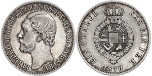 1 Thaler Duchy of Mecklenburg-Schwerin (1352-1918) Silver Frederick William, Grand Duke of Mecklenburg-Strelitz