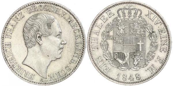 1 Thaler Duchy of Mecklenburg-Schwerin (1352-1918) Silver Frederick Francis II, Grand Duke of Mecklenburg-Schwerin