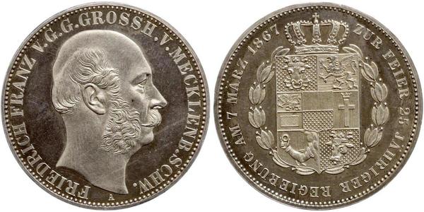 1 Thaler Duchy of Mecklenburg-Schwerin (1352-1918) Silver Frederick Francis II, Grand Duke of Mecklenburg-Schwerin