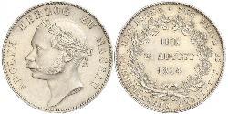 1 Thaler Duchy of Nassau (1806 - 1866) Silver Adolphe, Grand Duke of Luxembourg