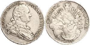 1 Thaler Electorate of Bavaria (1623 - 1806) Silver Charles Theodore, Elector of Bavaria (1724 - 1799)