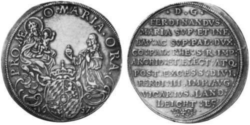 1 Thaler Electorate of Bavaria (1623 - 1806) Silver Ferdinand Maria, Elector of Bavaria (1636 – 1679)