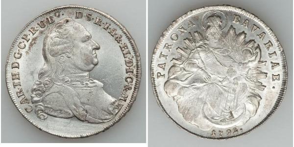 1 Thaler Electorate of Bavaria (1623 - 1806) Silver 